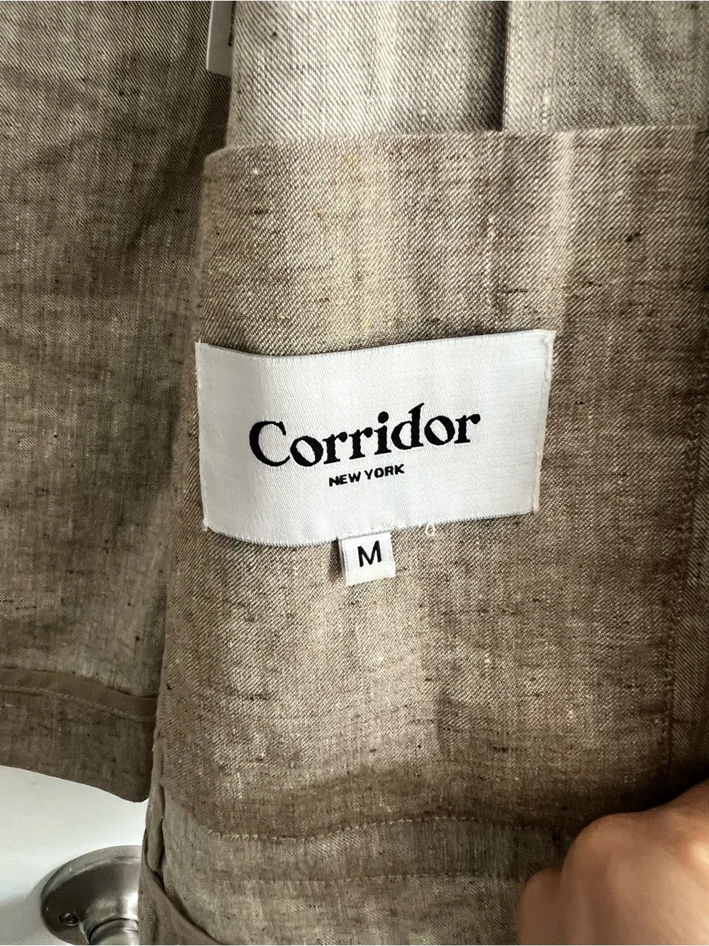 Corridor NYC Beige Linen-blend Blazer medium
